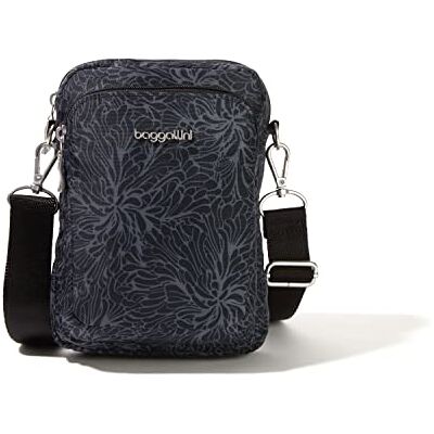 Baggallini Damen Modern Everywhere Explorer Crossbody, Midnight Blossom Print Baggallini Damen Modern Everywhere Explorer Crossbody, Midnight Blossom Print