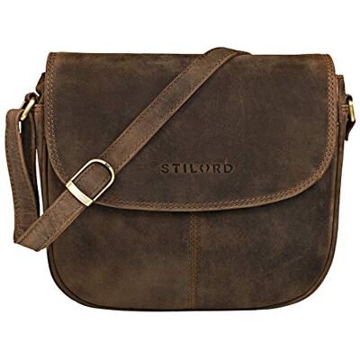 STILORD Cleo Damentasche Echtleder Vintage Handtasche Ledertasche für Frauen zum Umhängen ideal als Kleine Abendtasche Ausgehtasche Shopper Tasche Leder Farbe:mittel braun STILORD Cleo Damentasche Echtleder Vintage Handtasche Ledertasche für Frauen zum Umhängen ideal als Kleine Abendtasche Ausgehtasche Shopper Tasche Leder Farbe:mittel braun