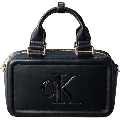 Calvin Damen Crossbody Bag Tasche Bold Elongated Mini Tote mit Reißverschluss, Schwarz (Black), Einheitsgröße Calvin Damen Crossbody Bag Tasche Bold Elongated Mini Tote mit Reißverschluss, Schwarz (Black), Einheitsgröße