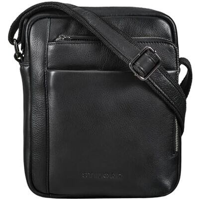 STILORD River Umhängetasche Schultertasche Leder Messenger Bag Klein Herrentasche DIN A5 Ledertasche Vintage Crossbody Tasche Echtleder Farbe:schwarz STILORD River Umhängetasche Schultertasche Leder Messenger Bag Klein Herrentasche DIN A5 Ledertasche Vintage Crossbody Tasche Echtleder Farbe:schwarz