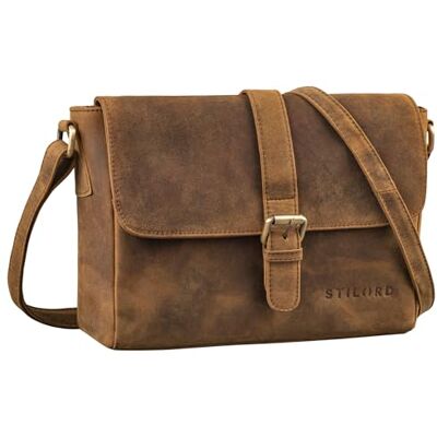STILORD Letizia Leder Schultertasche Damen mittelgroß Crossbody Bag Frauen Handtasche Leder Umhängetasche Damen Tasche Vintage Ledertasche Damentasche Farbe:vinto braun STILORD Letizia Leder Schultertasche Damen mittelgroß Crossbody Bag Frauen Handtasche Leder Umhängetasche Damen Tasche Vintage Ledertasche Damentasche Farbe:vinto braun