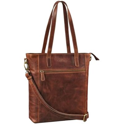 STILORD Layla Mittel-Große Handtasche Damen Leder Umhängetasche groß Lederhandtasche Echtleder Schultertasche Frauen Shopper Tasche Tote Bag Farbe:Prestige braun STILORD Layla Mittel-Große Handtasche Damen Leder Umhängetasche groß Lederhandtasche Echtleder Schultertasche Frauen Shopper Tasche Tote Bag Farbe:Prestige braun