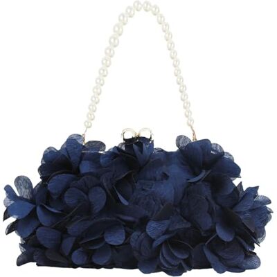 Pandalein Damen Blumen Clutch Seide Abendtasche Brauttasche Kleidertasche Handtasche mit Perlen Henkel Kette für Hochzeit Wedding Prom Party Pandalein Damen Blumen Clutch Seide Abendtasche Brauttasche Kleidertasche Handtasche mit Perlen Henkel Kette für Hochzeit Wedding Prom Party