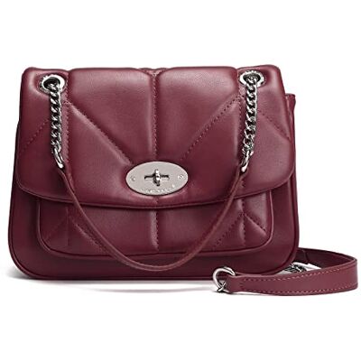 David Jones Damen Kleine Umhängetasche Gesteppte Elegante Crossbody Bag PU Leder Tasche Klappe Schultertasche Handtasche Frau Stilvolle Abdentasche Clutch Schick Modisch Party Rot David Jones Damen Kleine Umhängetasche Gesteppte Elegante Crossbody Bag PU Leder Tasche Klappe Schultertasche Handtasche Frau Stilvolle Abdentasche Clutch Schick Modisch Party Rot