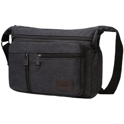 BOMKEE Umhängetaschen Herren Schultertasche Messenger Bag Wasserdicht Schultertaschen Canvas Crossbody Tasche Handtaschen Leger Business Laptop Taschen Aktentasche Studenten BOMKEE Umhängetaschen Herren Schultertasche Messenger Bag Wasserdicht Schultertaschen Canvas Crossbody Tasche Handtaschen Leger Business Laptop Taschen Aktentasche Studenten