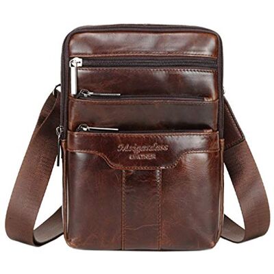 Hebetag Leder Business Messenger Bag Schultertasche für Männer Reisen Outdoor Umhängetaschen Aktentasche Brieftasche Brieftasche Geldbörse Casual Daypack Kaffee Hebetag Leder Business Messenger Bag Schultertasche für Männer Reisen Outdoor Umhängetaschen Aktentasche Brieftasche Brieftasche Geldbörse Casual Daypack Kaffee
