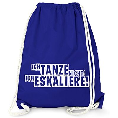 MoonWorks Turnbeutel für Festival und Party, ich tanze nicht ich eskaliere, Beutel Tasche aus stabiler Baumwolle Blau unisize MoonWorks Turnbeutel für Festival und Party, ich tanze nicht ich eskaliere, Beutel Tasche aus stabiler Baumwolle Blau unisize