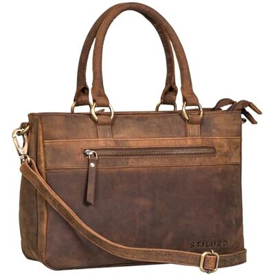 STILORD "Frauke Organisierte Leder Handtasche Damen Umhängetasche Vintage Schultertasche Shopper Messenger Tasche Ledertasche Bürotasche Henkeltasche Echtleder Farbe:schwarz STILORD "Frauke Organisierte Leder Handtasche Damen Umhängetasche Vintage Schultertasche Shopper Messenger Tasche Ledertasche Bürotasche Henkeltasche Echtleder Farbe:schwarz