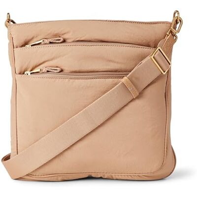 Amazon AE Accessories Damen Schlanke Nylon-Umhängetasche, Taupe, Einheitsgröße Amazon AE Accessories Damen Schlanke Nylon-Umhängetasche, Taupe, Einheitsgröße