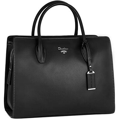 David Jones Damen Große Handtasche Henkeltasche Tote Shopper PU Leder Schultertasche Viele Fächer Multi Pocket Zip Umhängetasche Frau Elegante City Tasche Mode Arbeit Büro Schwarz David Jones Damen Große Handtasche Henkeltasche Tote Shopper PU Leder Schultertasche Viele Fächer Multi Pocket Zip Umhängetasche Frau Elegante City Tasche Mode Arbeit Büro Schwarz