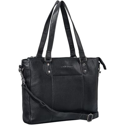 STILORD Joy 3-in-1 Vintage Shopper Leder Handtasche Damen Groß Tasche Echtleder Schultertasche Frauen Ledertasche für Arbeit Shopping Freizeit Laptop Farbe:schwarz STILORD Joy 3-in-1 Vintage Shopper Leder Handtasche Damen Groß Tasche Echtleder Schultertasche Frauen Ledertasche für Arbeit Shopping Freizeit Laptop Farbe:schwarz