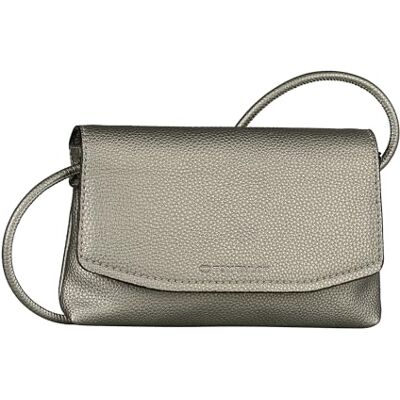 TOM TAILOR Rissa Damen Überschlagtasche Umhängetasche Mini Metallic Grau TOM TAILOR Rissa Damen Überschlagtasche Umhängetasche Mini Metallic Grau
