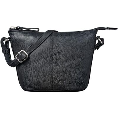 STILORD Leila Mini Handtasche Damen Leder Umhängetasche Vintage Kleine Tasche zum Ausgehen Disco Party XS Moderne Schultertasche für Frauen Echtes Leder Farbe:schwarz STILORD Leila Mini Handtasche Damen Leder Umhängetasche Vintage Kleine Tasche zum Ausgehen Disco Party XS Moderne Schultertasche für Frauen Echtes Leder Farbe:schwarz