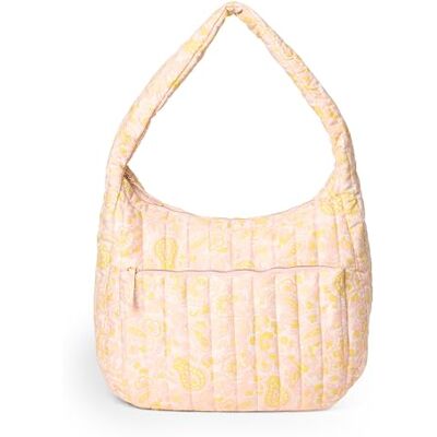 Amazon x Sofia Grainge Damen Gesteppte Daunen-Tragetasche mit Reißverschluss, Muschelrosa Verziertes Paisley, Einheitsgröße Amazon x Sofia Grainge Damen Gesteppte Daunen-Tragetasche mit Reißverschluss, Muschelrosa Verziertes Paisley, Einheitsgröße