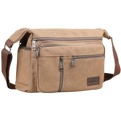 BOMKEE Umhängetaschen Herren Schultertasche Messenger Bag Wasserdicht Schultertaschen Canvas Crossbody Tasche Handtaschen Leger Business Laptop Taschen Aktentasche Studenten BOMKEE Umhängetaschen Herren Schultertasche Messenger Bag Wasserdicht Schultertaschen Canvas Crossbody Tasche Handtaschen Leger Business Laptop Taschen Aktentasche Studenten