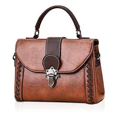 NICOLE & DORIS Handtasche Damen Klein Umhängetasche Retro Schultertaschen PU Leder Henkeltasche Top Griff Taschen Satchel Handtasche Crossbody Messenger Bag Rosa NICOLE & DORIS Handtasche Damen Klein Umhängetasche Retro Schultertaschen PU Leder Henkeltasche Top Griff Taschen Satchel Handtasche Crossbody Messenger Bag Rosa