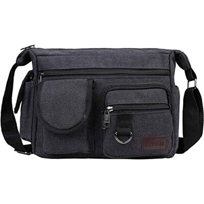BOMKEE Umhängetaschen Herren Schultertasche Messenger Bag Wasserdicht Schultertaschen Canvas Crossbody Tasche Handtaschen Leger Business Laptop Taschen Aktentasche Studenten BOMKEE Umhängetaschen Herren Schultertasche Messenger Bag Wasserdicht Schultertaschen Canvas Crossbody Tasche Handtaschen Leger Business Laptop Taschen Aktentasche Studenten