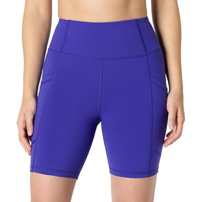Amazon Damen Active Total Train Bikershorts Mit Hoher Taille 18cm Für Gym-Workout Und Radfahren Mit Taschen, Königsblau, XL Amazon Damen Active Total Train Bikershorts Mit Hoher Taille 18cm Für Gym-Workout Und Radfahren Mit Taschen, Königsblau, XL