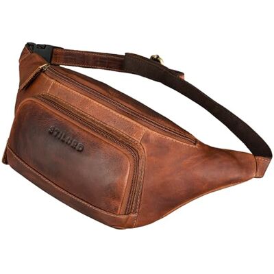 STILORD Raven Stylishe Männer Bauchtasche Damen Leder Gürteltasche Herren Groß Echtleder Hüfttasche Crossbody Umhängetasche Frauen Brutstbeutel Festival & Shopping Farbe:Prestige braun STILORD Raven Stylishe Männer Bauchtasche Damen Leder Gürteltasche Herren Groß Echtleder Hüfttasche Crossbody Umhängetasche Frauen Brutstbeutel Festival & Shopping Farbe:Prestige braun
