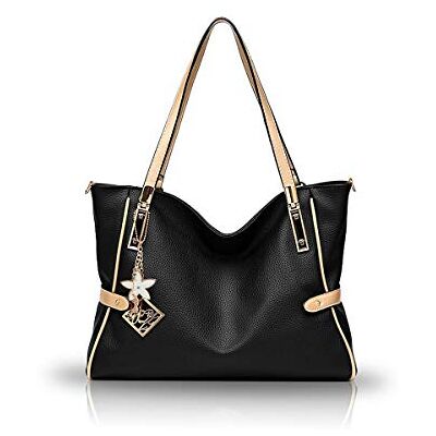 NICOLE & DORIS Nicole&Doris Neue Handtasche Damen Schultertasche Henkeltaschen für Frauen Tasche Messenger Bag Black NICOLE & DORIS Nicole&Doris Neue Handtasche Damen Schultertasche Henkeltaschen für Frauen Tasche Messenger Bag Black