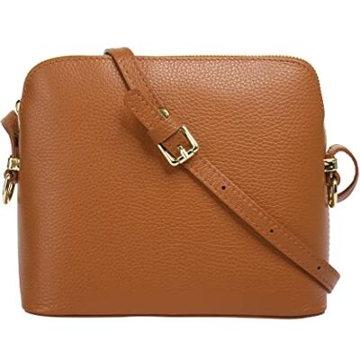 Cluty Umhängetasche Echt Leder Damen Made in Italy, Smartphonefach, Handtasche aus Leder, Crossbody Bag mit Reißverschluss, kleine Schultertasche Cluty Umhängetasche Echt Leder Damen Made in Italy, Smartphonefach, Handtasche aus Leder, Crossbody Bag mit Reißverschluss, kleine Schultertasche