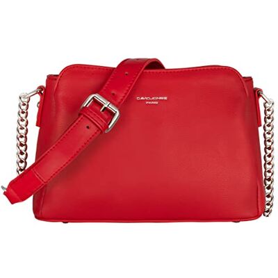 David Jones Damen Kleine Umhängetasche Elegante Crossbody Bag PU Leder Schultertasche Kette Handtasche 3 Fächer Frau Stilvolle Schicke Modische Abendtasche Clutch Alltag Arbeit Reise David Jones Damen Kleine Umhängetasche Elegante Crossbody Bag PU Leder Schultertasche Kette Handtasche 3 Fächer Frau Stilvolle Schicke Modische Abendtasche Clutch Alltag Arbeit Reise
