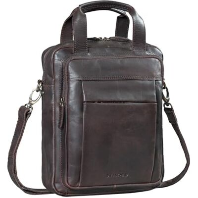 STILORD "Eldon Mittelgroße Umhängetasche Herren Leder Schultertasche Echtleder Crossbody Bag Messenger Bag 13,6 Zoll Ledertasche Herren Männerhandtasche für Alltag, Reisen Farbe:schwarz STILORD "Eldon Mittelgroße Umhängetasche Herren Leder Schultertasche Echtleder Crossbody Bag Messenger Bag 13,6 Zoll Ledertasche Herren Männerhandtasche für Alltag, Reisen Farbe:schwarz