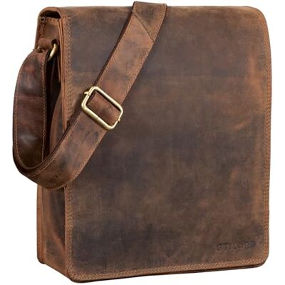 STILORD Lars Vintage Umhängetasche Leder Herren Hochformat für 13,3 Zoll Tablet MacBooks und iPad Schultertasche Herrentasche Messenger Bag Echtleder Farbe:Calais braun STILORD Lars Vintage Umhängetasche Leder Herren Hochformat für 13,3 Zoll Tablet MacBooks und iPad Schultertasche Herrentasche Messenger Bag Echtleder Farbe:Calais braun