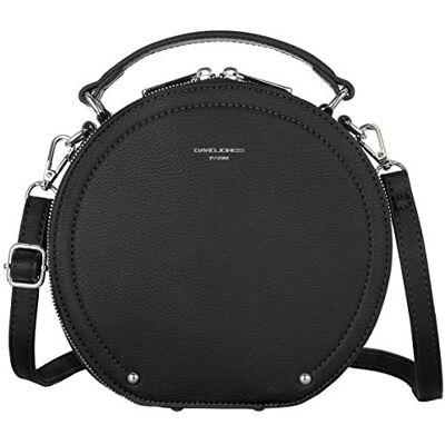 David Jones Damen Runde Umhängetasche Frauen Kreis Tasche PU Leder Elegante Crossbody Bag Top Griff Schultertasche Schicke Kleine Handtasche Clutch Pochette Abendtasche Mode Schwarz David Jones Damen Runde Umhängetasche Frauen Kreis Tasche PU Leder Elegante Crossbody Bag Top Griff Schultertasche Schicke Kleine Handtasche Clutch Pochette Abendtasche Mode Schwarz