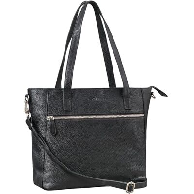 STILORD Nicole 3-in-1 Shopper Leder Damen Handtasche mit Schultergurt Crossbody Bag Ledertasche Elegante Schultertasche Damentasche Tote Bag groß Echtleder Farbe:schwarz STILORD Nicole 3-in-1 Shopper Leder Damen Handtasche mit Schultergurt Crossbody Bag Ledertasche Elegante Schultertasche Damentasche Tote Bag groß Echtleder Farbe:schwarz