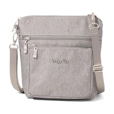 Baggallini Damen, 21,6 X 21,6 cm, Handtasche, Geldbörse mit RFID, Leicht, Wasserabweisend Moderne Umhängetasche mit Taschen, Stone Heritage Baggallini Damen, 21,6 X 21,6 cm, Handtasche, Geldbörse mit RFID, Leicht, Wasserabweisend Moderne Umhängetasche mit Taschen, Stone Heritage