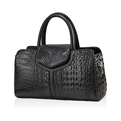 NICOLE & DORIS Handtasche Damen Krokodil Henkeltasche Elegant Schultertaschen PU Leder Umhängetasche Crossbody Bag Frauen Satchel Handtasche Clutch Tasche Schwarz NICOLE & DORIS Handtasche Damen Krokodil Henkeltasche Elegant Schultertaschen PU Leder Umhängetasche Crossbody Bag Frauen Satchel Handtasche Clutch Tasche Schwarz