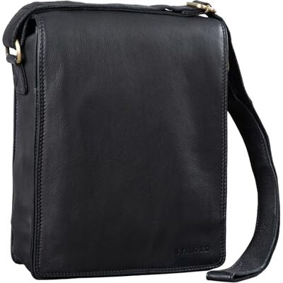 STILORD Lars Vintage Umhängetasche Leder Herren Hochformat für 13,3 Zoll Tablet MacBooks und iPad Schultertasche Herrentasche Messenger Bag Echtleder Farbe:schwarz STILORD Lars Vintage Umhängetasche Leder Herren Hochformat für 13,3 Zoll Tablet MacBooks und iPad Schultertasche Herrentasche Messenger Bag Echtleder Farbe:schwarz