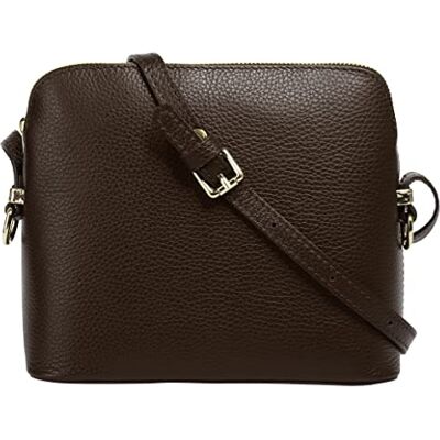Cluty Umhängetasche Echt Leder Damen Made in Italy, Smartphonefach, Handtasche aus Leder, Crossbody Bag mit Reißverschluss, kleine Schultertasche Cluty Umhängetasche Echt Leder Damen Made in Italy, Smartphonefach, Handtasche aus Leder, Crossbody Bag mit Reißverschluss, kleine Schultertasche