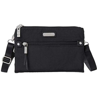 Baggallini Damen Neue Klassische Subway Umhängetasche klein, schwarz Baggallini Damen Neue Klassische Subway Umhängetasche klein, schwarz