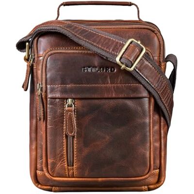 STILORD "Ruben Umhängetasche Braun Herren Leder Klein Crossbody Bag Männer Echtleder Schultertasche Ledertasche mit Henkel für Alltag Reisen Büro Messenger Bag 10,9 Zoll STILORD "Ruben Umhängetasche Braun Herren Leder Klein Crossbody Bag Männer Echtleder Schultertasche Ledertasche mit Henkel für Alltag Reisen Büro Messenger Bag 10,9 Zoll