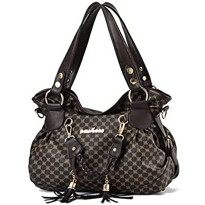 NICOLE & DORIS Handtasche Damen Retro Schultertasche Weiche PU Leder Retro Shopper Tasche Hobo Henkeltasche Groß Umhängetasche Bedruckte Tragetasche für Alltag, Schule,Reise Schmetterling Curry NICOLE & DORIS Handtasche Damen Retro Schultertasche Weiche PU Leder Retro Shopper Tasche Hobo Henkeltasche Groß Umhängetasche Bedruckte Tragetasche für Alltag, Schule,Reise Schmetterling Curry
