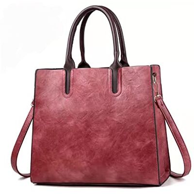 NICOLE & DORIS Groß Handtasche Damen Shopper Tasche Umhängetasche Damen Gross Retro Schultertasche Leder Tragetasche Tote für Büro Arbeit Schule Reisen Rosa NICOLE & DORIS Groß Handtasche Damen Shopper Tasche Umhängetasche Damen Gross Retro Schultertasche Leder Tragetasche Tote für Büro Arbeit Schule Reisen Rosa