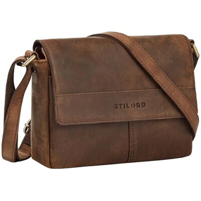 STILORD Miley Elegante Kleine Umhängetasche Damen Leder Handtasche Dunkelbraun Ledertasche Klein Echtleder Damenhandtasche Crossbody Bag Schultertasche mit Reißverschluss STILORD Miley Elegante Kleine Umhängetasche Damen Leder Handtasche Dunkelbraun Ledertasche Klein Echtleder Damenhandtasche Crossbody Bag Schultertasche mit Reißverschluss