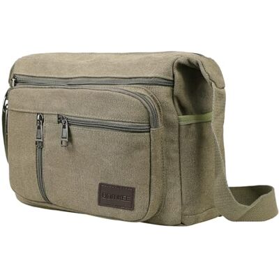 BOMKEE Umhängetaschen Herren Schultertasche Messenger Bag Wasserdicht Schultertaschen Canvas Crossbody Tasche Handtaschen Leger Business Laptop Taschen Aktentasche Studenten BOMKEE Umhängetaschen Herren Schultertasche Messenger Bag Wasserdicht Schultertaschen Canvas Crossbody Tasche Handtaschen Leger Business Laptop Taschen Aktentasche Studenten