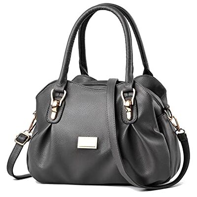 NICOLE & DORIS Frauen Tasche Elegante Handtaschen Damen Designer Shopper Schultertaschen PU Leder Henkeltasche Umhängetasche Mode Satchel Handtasche mit Vielen Fächern Grau NICOLE & DORIS Frauen Tasche Elegante Handtaschen Damen Designer Shopper Schultertaschen PU Leder Henkeltasche Umhängetasche Mode Satchel Handtasche mit Vielen Fächern Grau