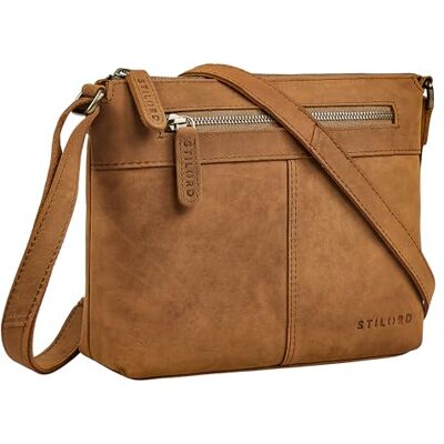 STILORD Odelia Schicke Kleine Ledertasche Damen Umhängetasche Braun Leder Handtasche Vintage Crossbody Bag Echtleder Schultertasche Damentasche Klein Damenhandtasche STILORD Odelia Schicke Kleine Ledertasche Damen Umhängetasche Braun Leder Handtasche Vintage Crossbody Bag Echtleder Schultertasche Damentasche Klein Damenhandtasche