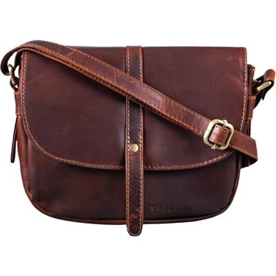 STILORD Clara Kleine Umhängetasche Frauen Leder Vintage Handtasche zum Ausgehen Klassische Abendtasche Partytasche Freizeittasche Echtleder Farbe:Cognac Dunkelbraun STILORD Clara Kleine Umhängetasche Frauen Leder Vintage Handtasche zum Ausgehen Klassische Abendtasche Partytasche Freizeittasche Echtleder Farbe:Cognac Dunkelbraun