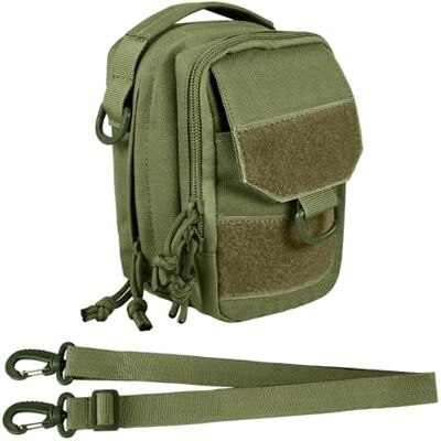 DONGKER Molle Umhängetasche, Große Kapazität Taktische Schultertasche mit Abnehmbar Schultergurt und Innentasche, Militär Sling Crossbody Bag Bauchtasche für Sport Outdoor Wandern Camping, 12,5x11x18 cm DONGKER Molle Umhängetasche, Große Kapazität Taktische Schultertasche mit Abnehmbar Schultergurt und Innentasche, Militär Sling Crossbody Bag Bauchtasche für Sport Outdoor Wandern Camping, 12,5x11x18 cm