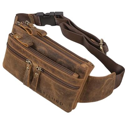 STILORD Damian Große Bauchtasche Leder Vintage Gürteltasche für Herren Damen Crossbody Hip Bag Moderne Hüfttasche für Reisen Jogging Festival aus Echtem Leder Farbe:vinto braun STILORD Damian Große Bauchtasche Leder Vintage Gürteltasche für Herren Damen Crossbody Hip Bag Moderne Hüfttasche für Reisen Jogging Festival aus Echtem Leder Farbe:vinto braun
