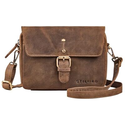 STILORD 'Belle' Elegante Umhängetasche Braun Damen Klein Leder Frauen Tasche Crossbody Kleine Ledertasche zum Umhängen Abendtasche Partytasche Abnehmbarer Schultergurt STILORD 'Belle' Elegante Umhängetasche Braun Damen Klein Leder Frauen Tasche Crossbody Kleine Ledertasche zum Umhängen Abendtasche Partytasche Abnehmbarer Schultergurt