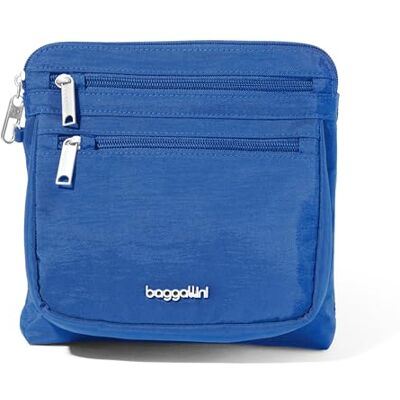 Baggallini Securtex Anti-Diebstahl-Umhängetasche, 21 cm, klein/25,4 cm, große Reisebrieftasche mit RFID-Kartenfächern und schnittfestem Gurt, Lapis, Small 8.25" w x 8.25" h Baggallini Securtex Anti-Diebstahl-Umhängetasche, 21 cm, klein/25,4 cm, große Reisebrieftasche mit RFID-Kartenfächern und schnittfestem Gurt, Lapis, Small 8.25" w x 8.25" h
