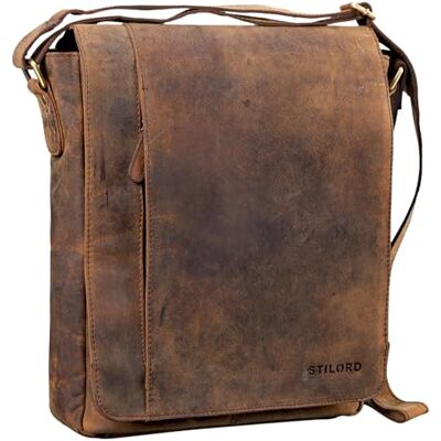 STILORD Paul Umhängetasche Herren Leder Hochformat Messenger Bag im Vintage Design Ledertasche für 13,3 Zoll MacBook iPad DIN A4 Herrentasche Echtleder Farbe:Colorado braun STILORD Paul Umhängetasche Herren Leder Hochformat Messenger Bag im Vintage Design Ledertasche für 13,3 Zoll MacBook iPad DIN A4 Herrentasche Echtleder Farbe:Colorado braun