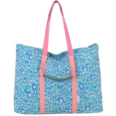 Fritzi aus Preussen Fritzi My Shopper Leo Circus Nylon Damen Shopper Handtasche Festival City vegan Leoprint ultraleicht Reißverschluss 31 x 42,5 x 22,5 cm, Grün Fritzi aus Preussen Fritzi My Shopper Leo Circus Nylon Damen Shopper Handtasche Festival City vegan Leoprint ultraleicht Reißverschluss 31 x 42,5 x 22,5 cm, Grün
