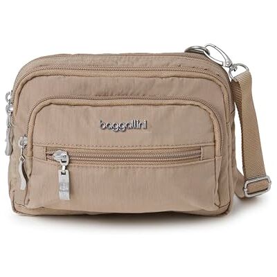 Baggallini Damen Tasche mit 3 Reißverschlüssen Umwandelbare Umhängetasche, Strand, Einheitsgröße Baggallini Damen Tasche mit 3 Reißverschlüssen Umwandelbare Umhängetasche, Strand, Einheitsgröße